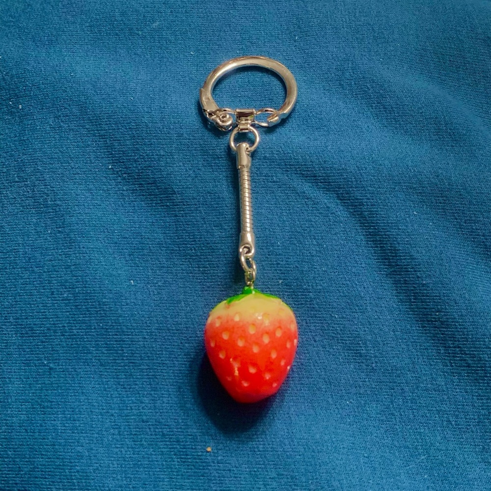 strawberry keychain